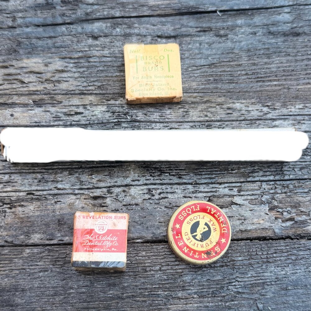 Vintage Dental Tools Lot Bisco & Revelation Burs Sealed Sentinel Dental Floss